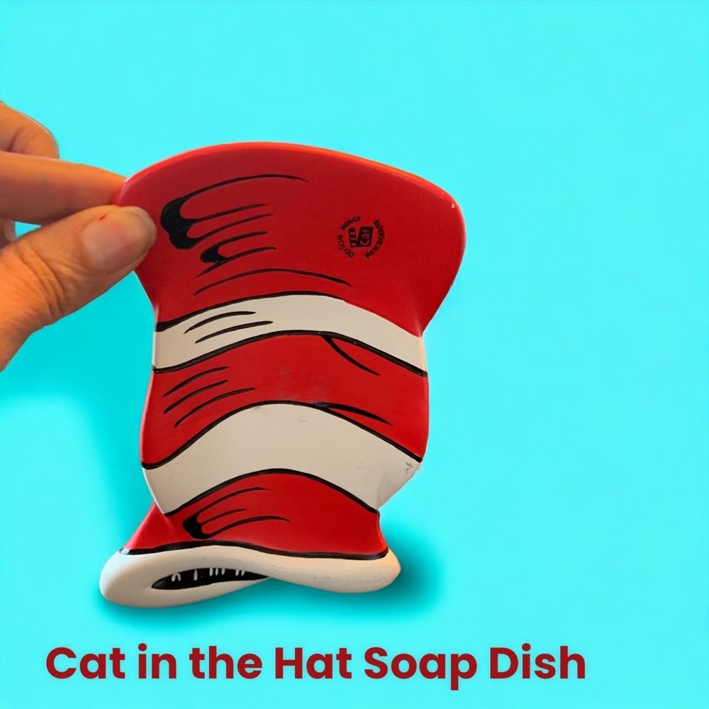 Vintage Cat in the Hat Soap Dish - 6" Tall, Whimsical Dr. Seuss Collectible